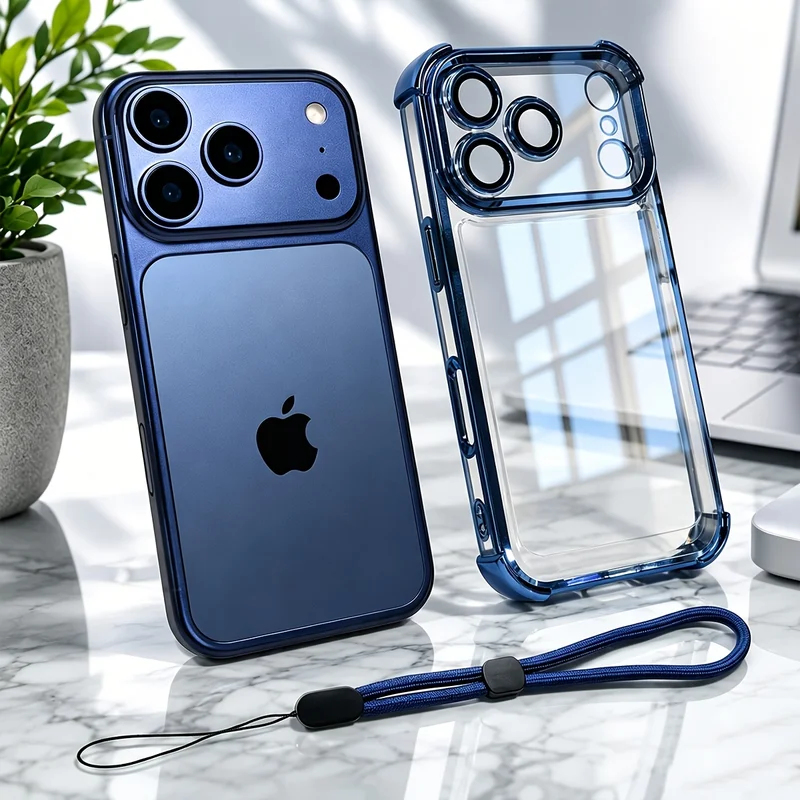 Wrist Wraps - Luxury Transparent Shockproof Phone Case For