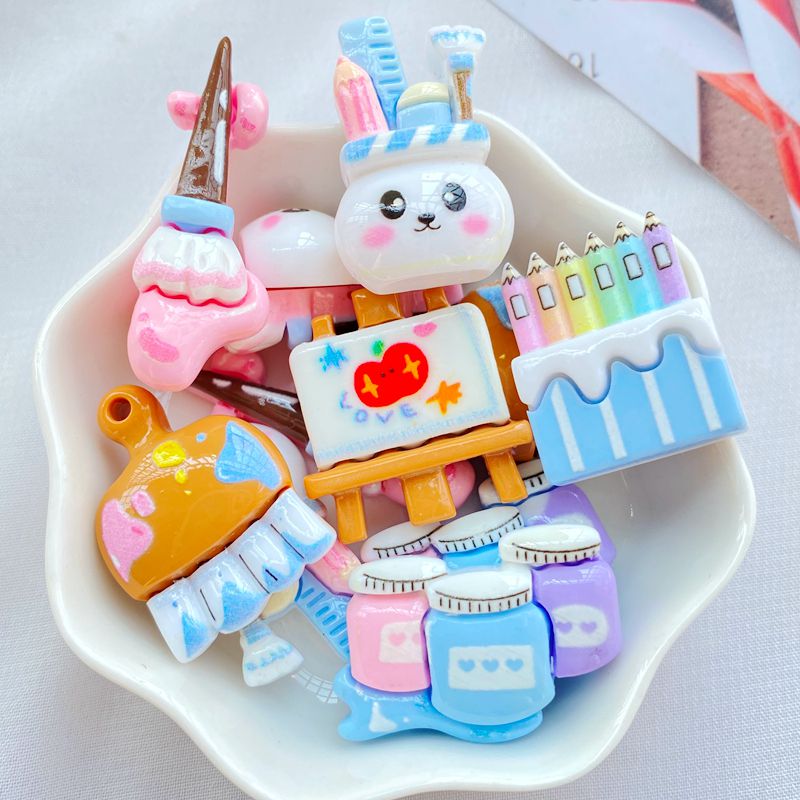 Chalk Bag - 10Pcs New Cute Resin Cartoon Coatings,
