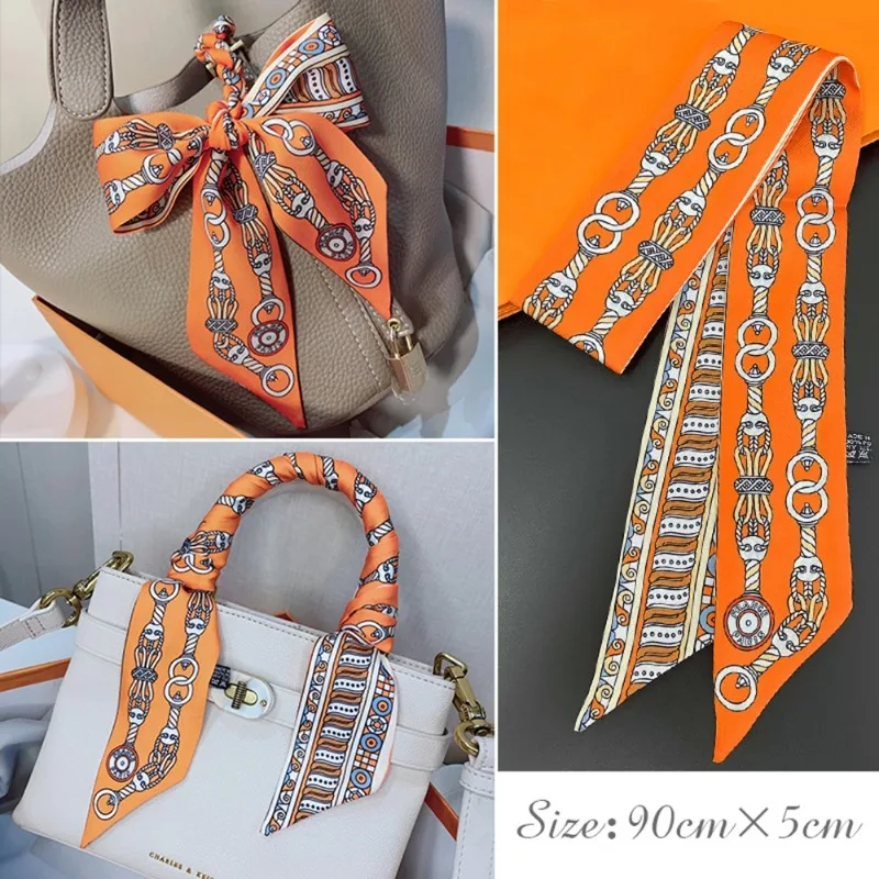 Wrist Wraps - Fashion Skinny Silk Scarf for Women