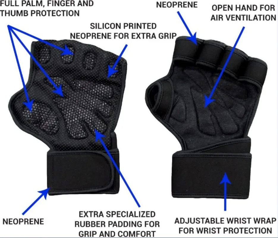 Men Women Half Finger Fitness  - đánh giá và giá Weightlifting Gloves