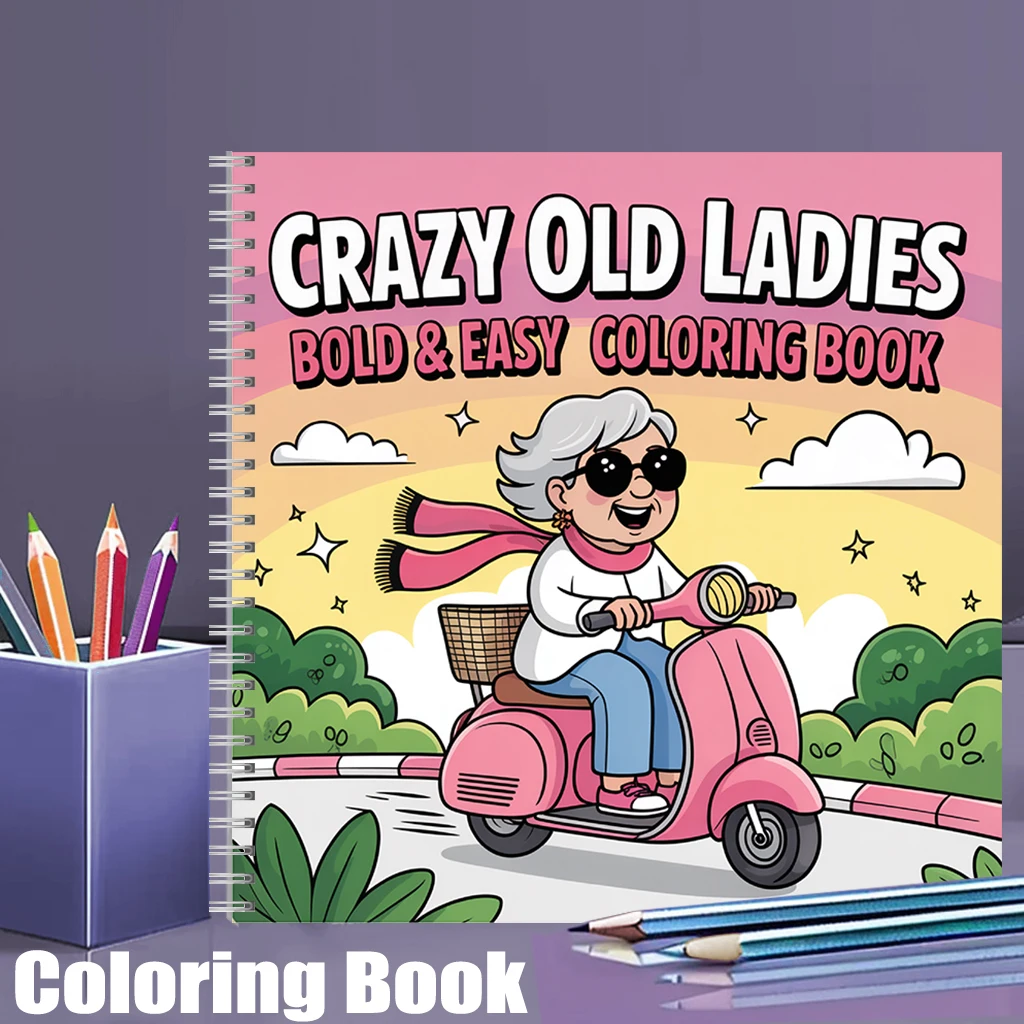 Crazy Old Ladies Coloring Book - đánh giá và giá Chalk Bag