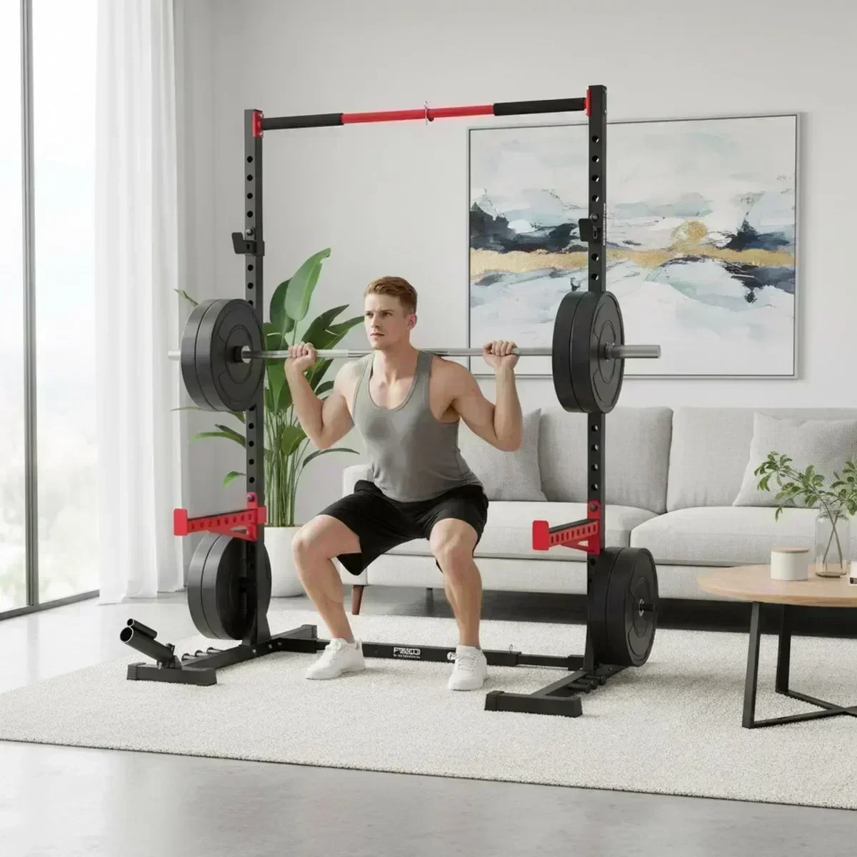 Adjustable Home Gym Squat Rack - đánh giá và giá Pull Up Bar