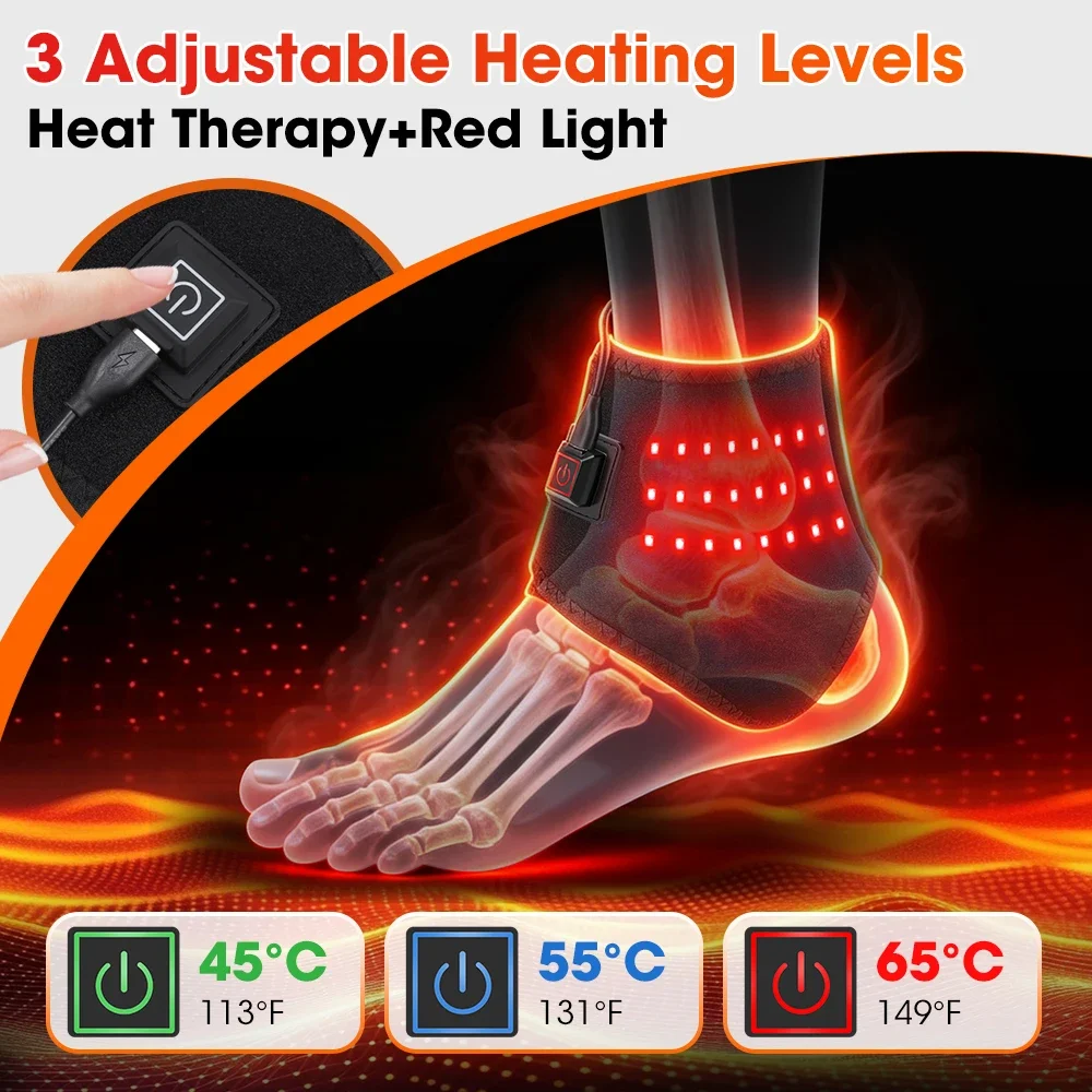 Heating Ankle Wrap with Red Li - đánh giá và giá Wrist Wraps