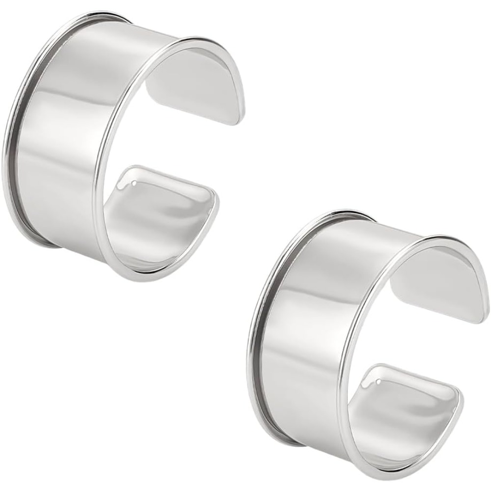 2pcs Platinum Grooved Bangles  - đánh giá và giá Wrist Wraps