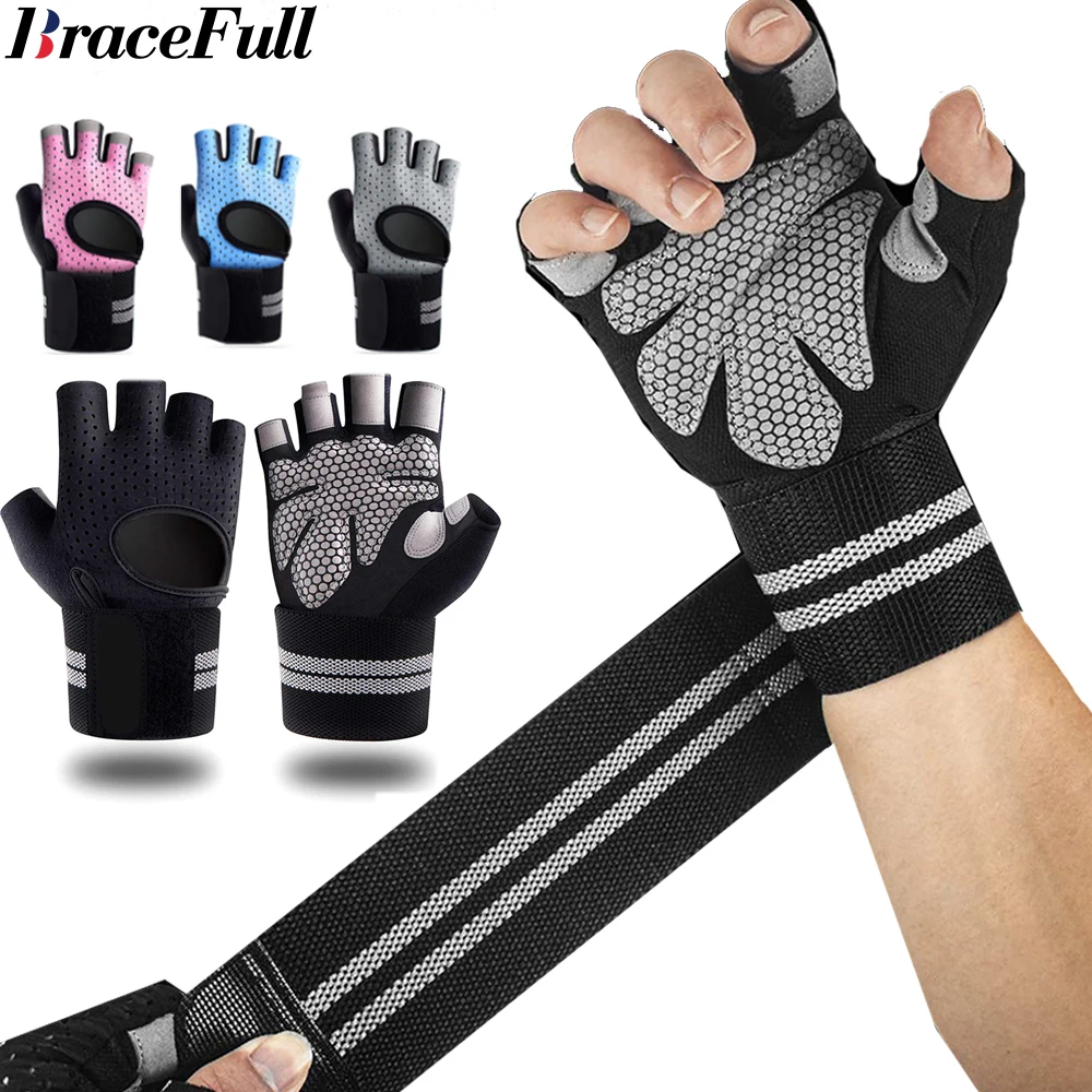 1Pair Half Finger Gym Fitness  - đánh giá và giá Weightlifting Gloves